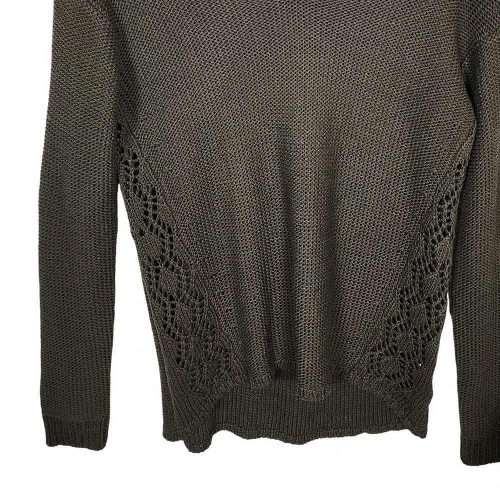 Harper Heritage Olive‎ Green Knit Long Sleeve Womens S Sweater Cottage Core